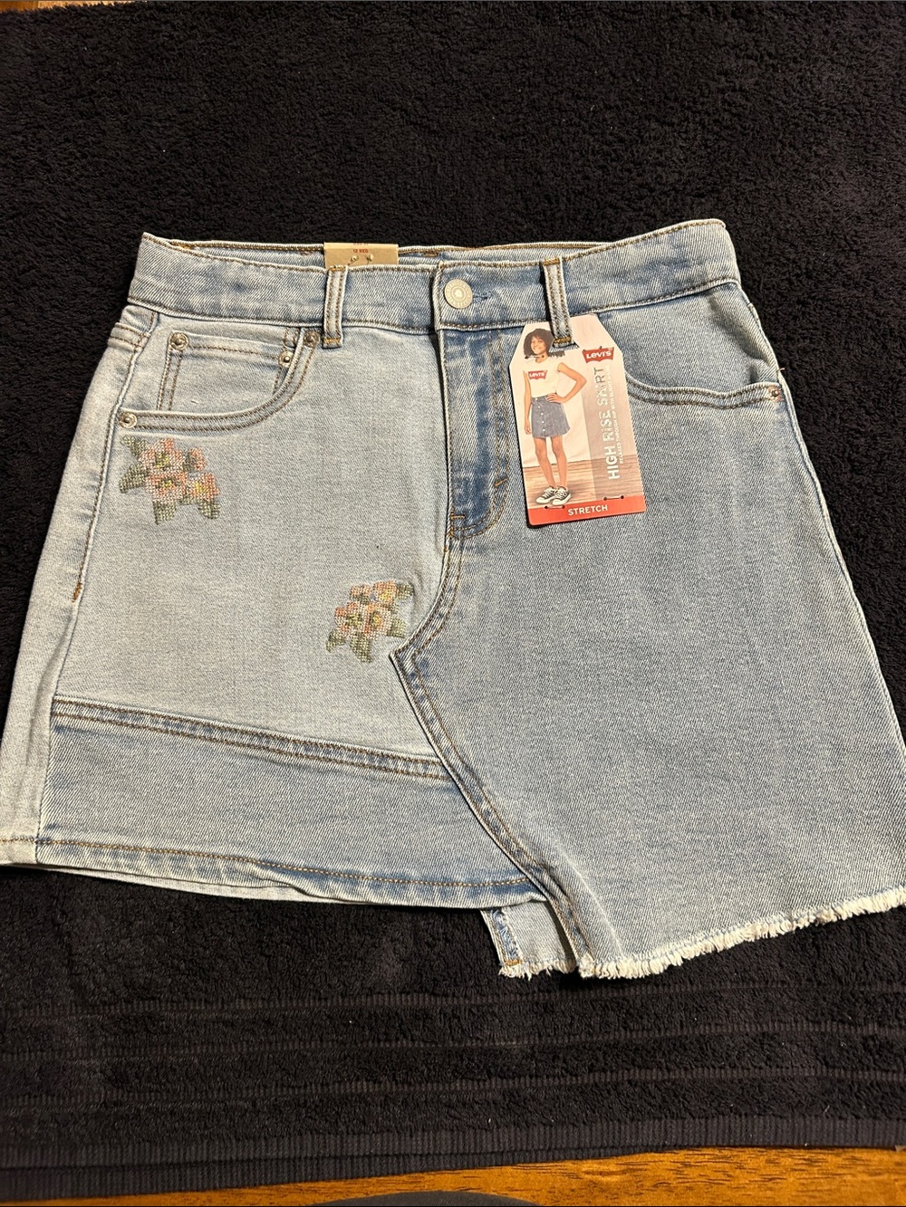 Levi's Light Blue High Rise Button-Front Denim Skirt size 12 new